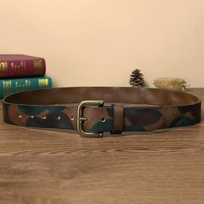 Flint Camo Leather Belt