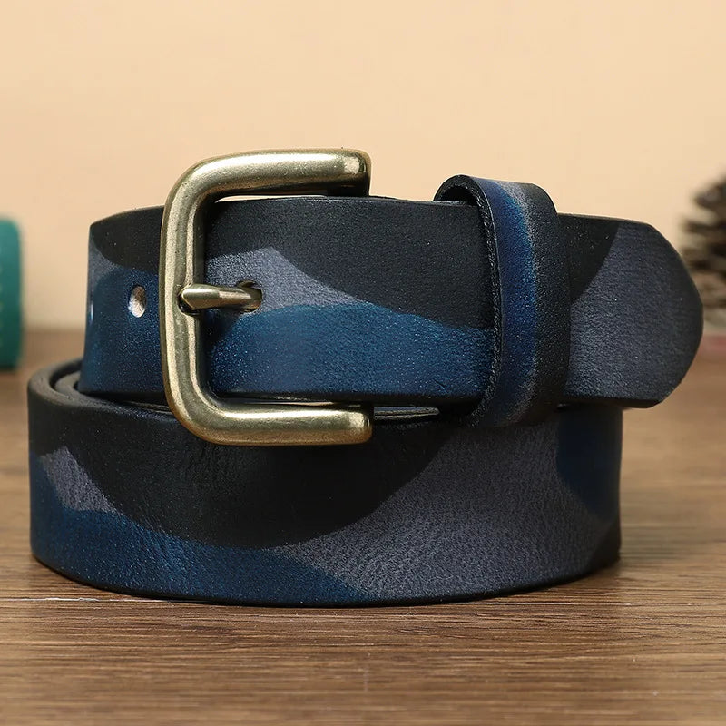 Flint Camo Leather Belt