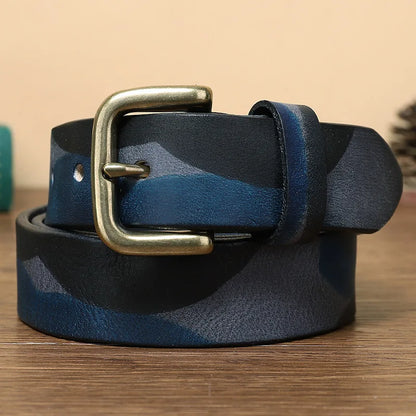 Flint Camo Leather Belt