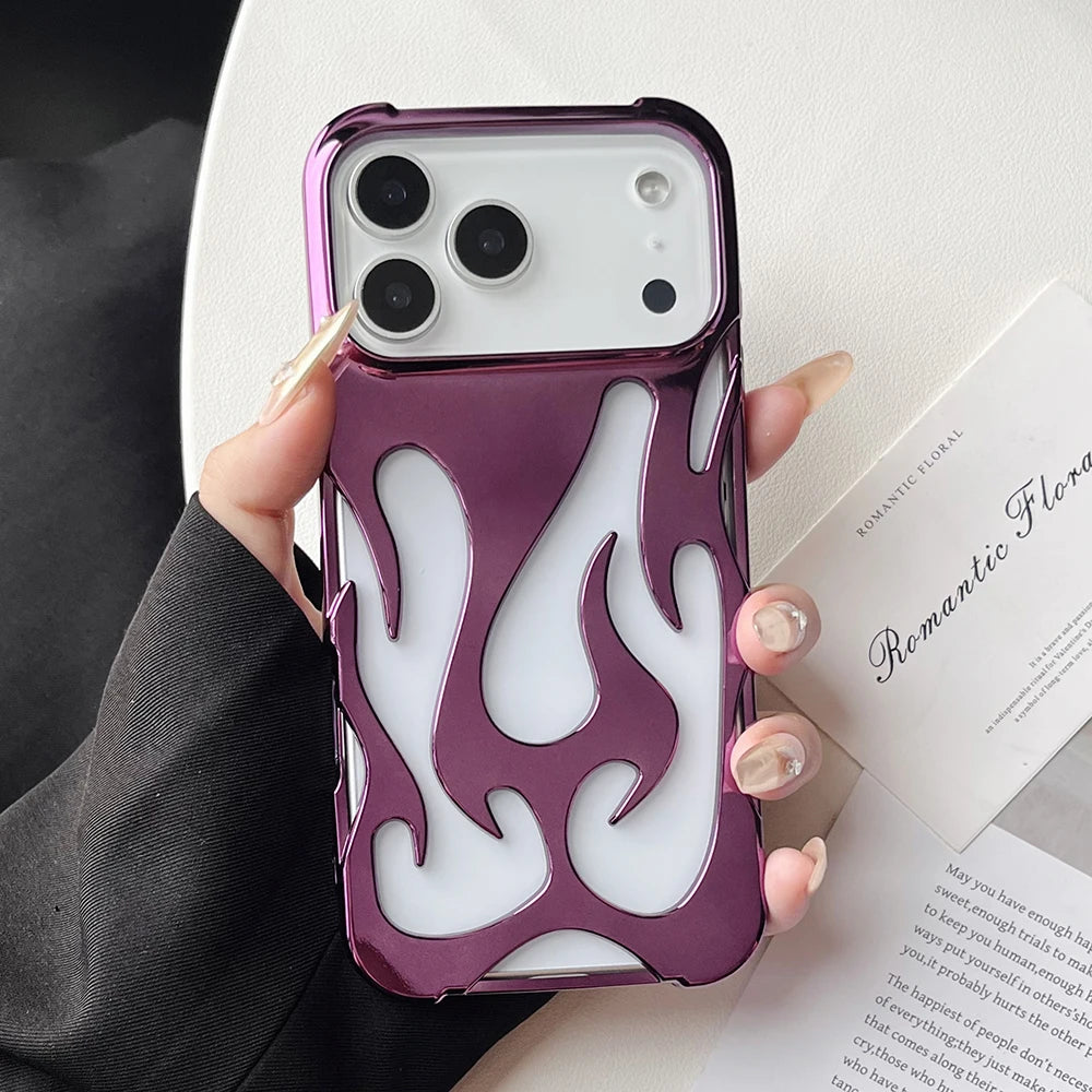 Chrome Flame iPhone Case