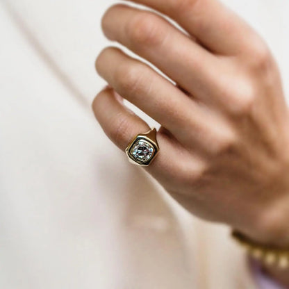 Elara Cushion Moissanite Ring