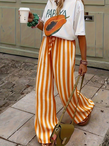 Capri Stripe Palazzo Pants