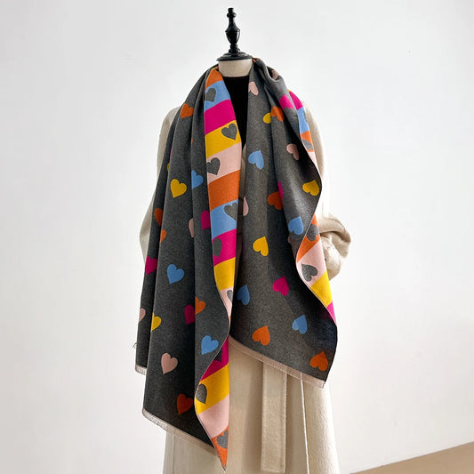 Amour Heart Print Scarf