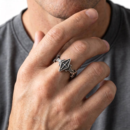 Raven Cross Ring