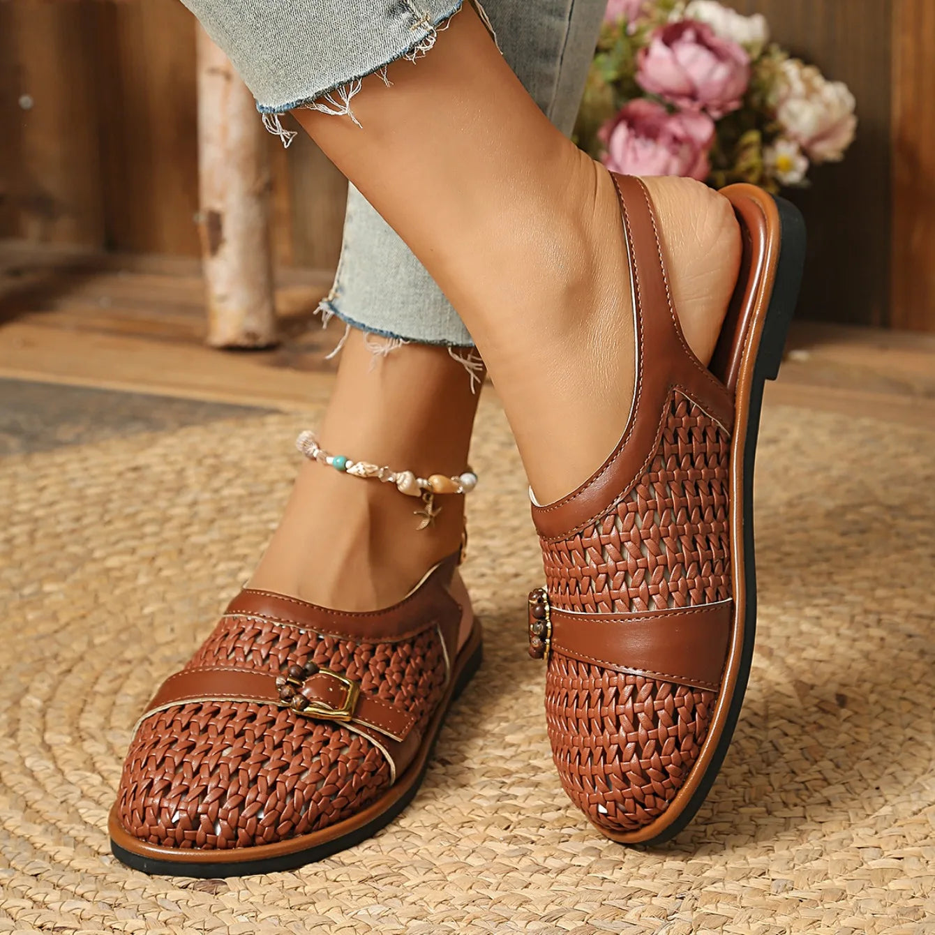 Noémie Woven Sandals