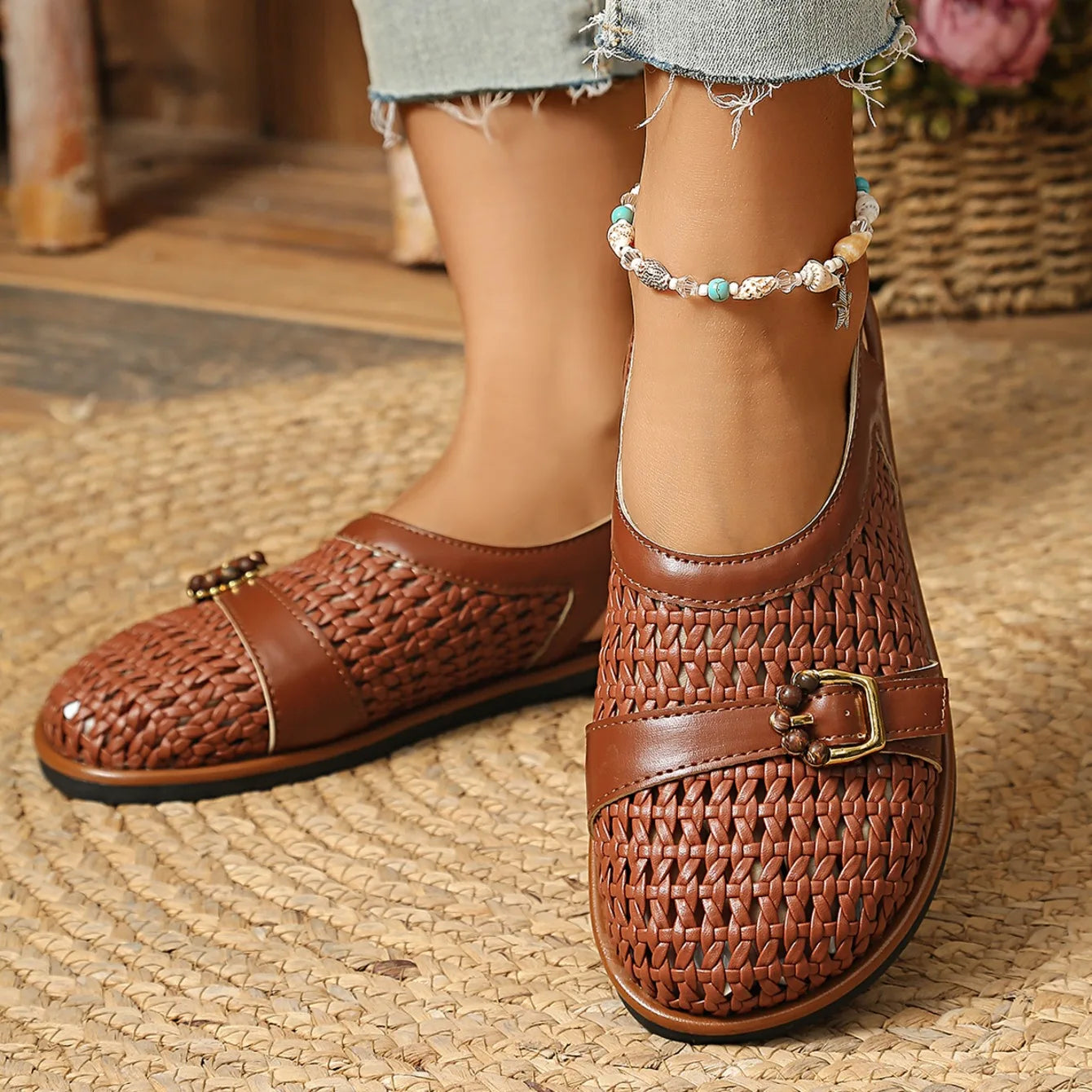 Noémie Woven Sandals
