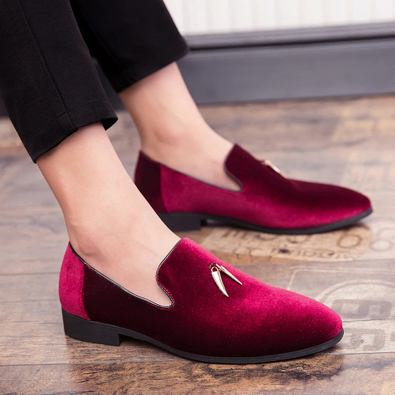 Crest Velvet Loafers