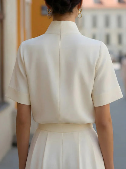 Camille Stand Collar Blouse