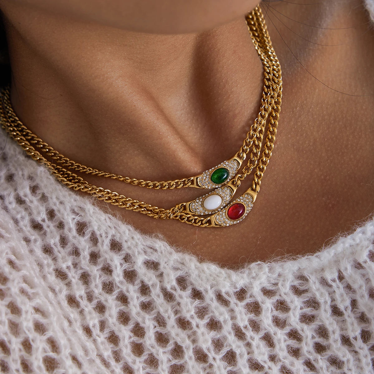 Dahlia Rhinestone Necklace