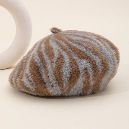 Brigitte Zebra Fur Beret