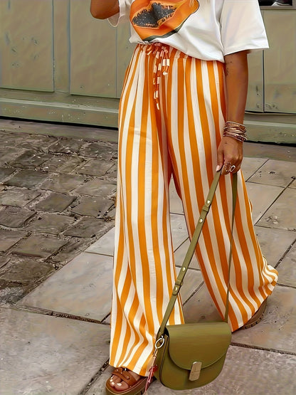 Capri Stripe Palazzo Pants