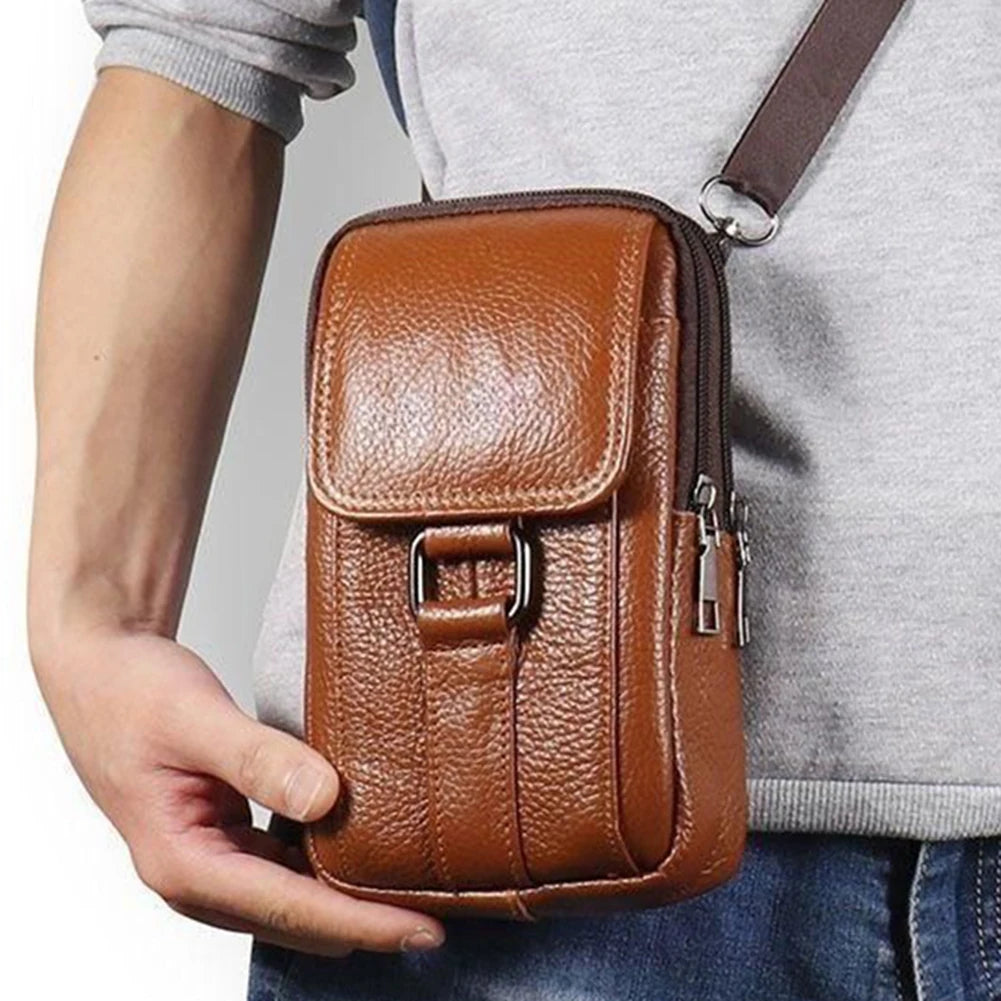 Brixton Leather Crossbody Bag