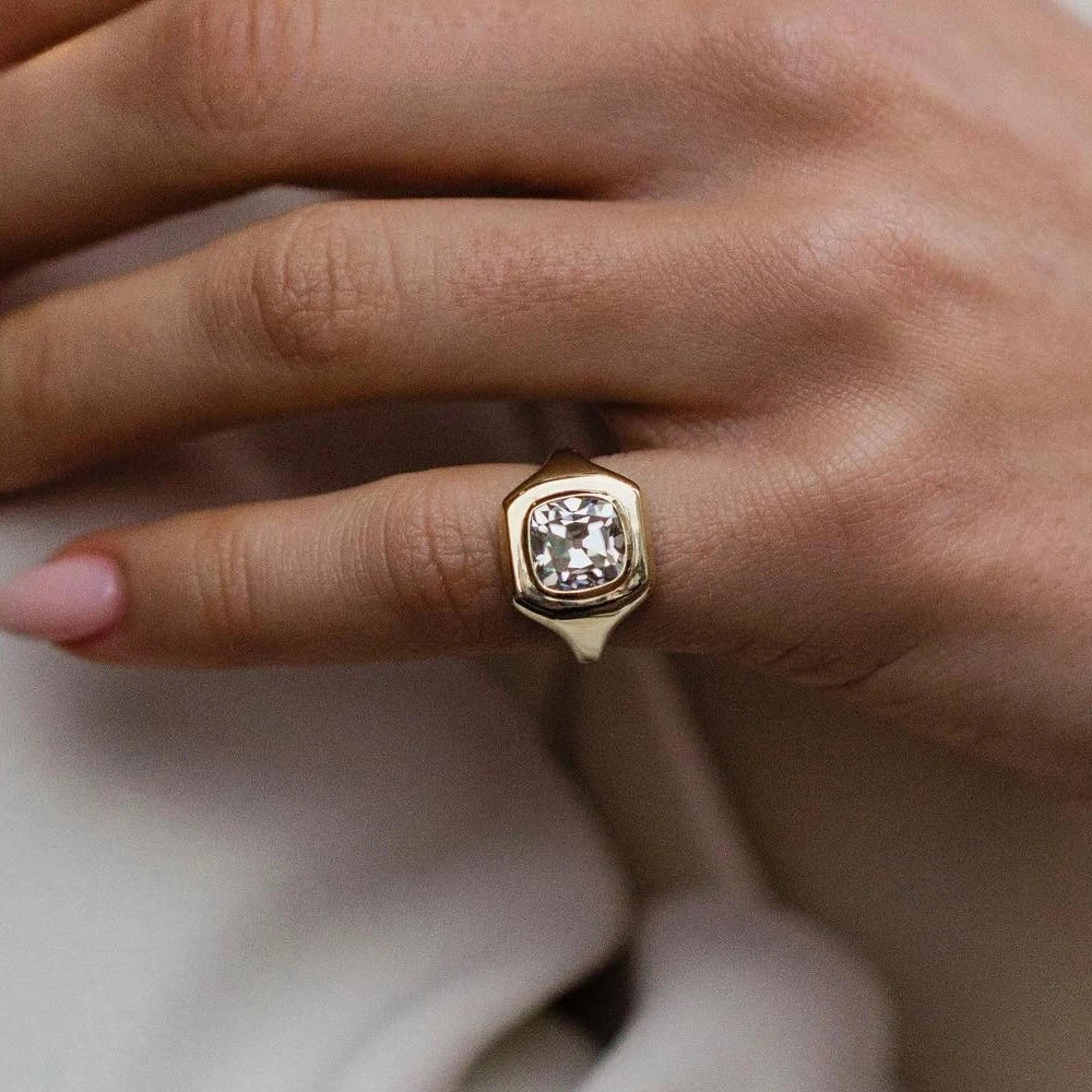 Elara Cushion Moissanite Ring