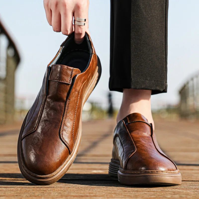 Ellis Leather Slip-On Sneakers