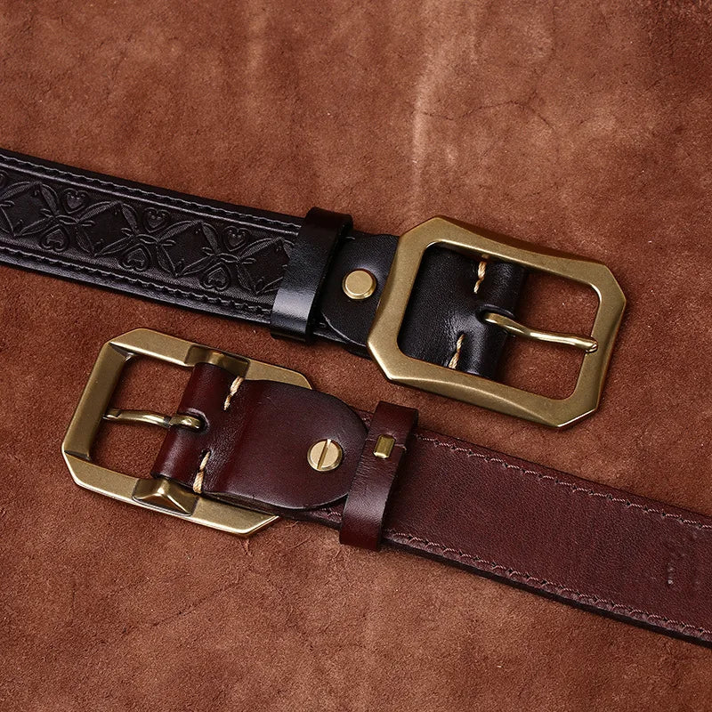 Kerrick Embossed Leather Belt