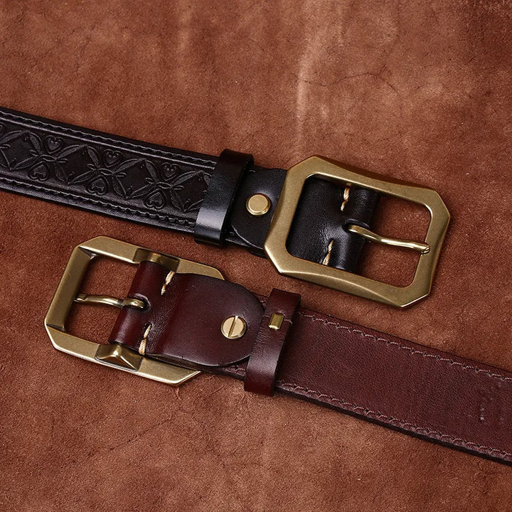 Kerrick Embossed Leather Belt