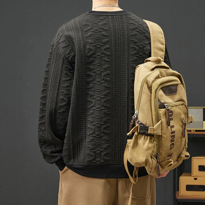 Wolfe Textured Crewneck