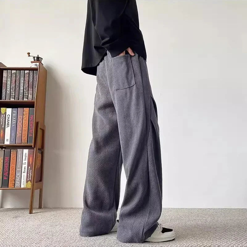 Callan Herringbone Wide-Leg Pants