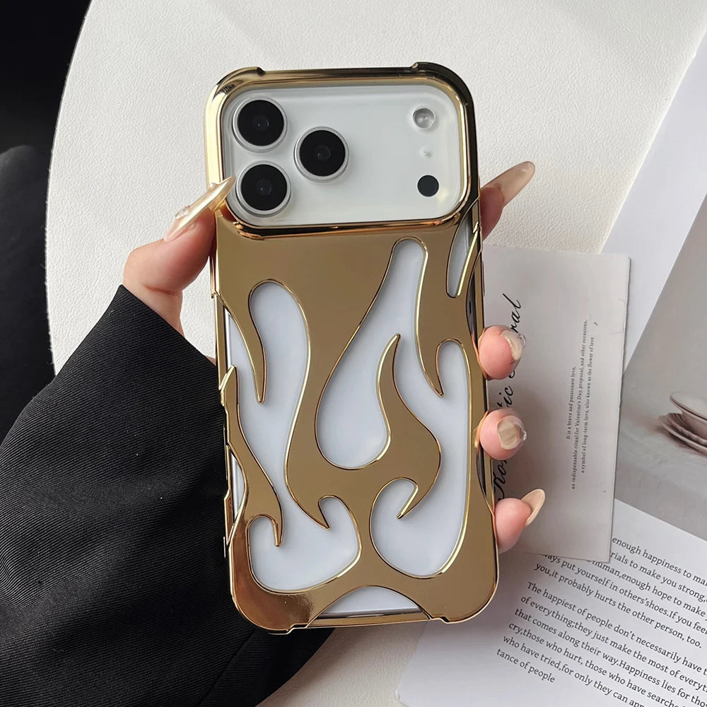 Chrome Flame iPhone Case