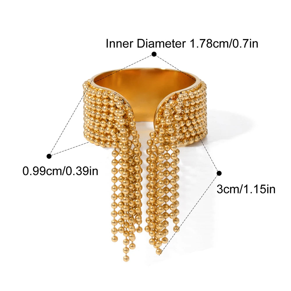 Sorelle Tassel Chain Rings
