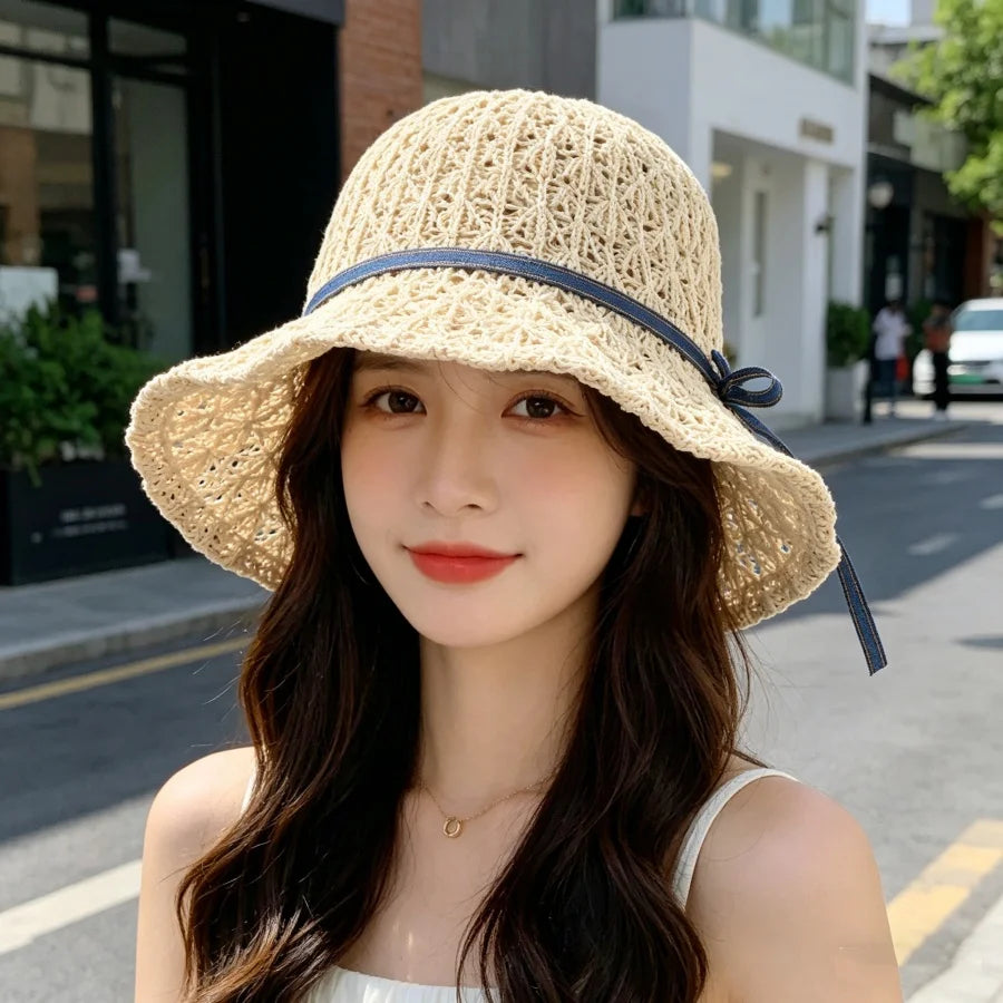Capri Denim Ribbon Hat