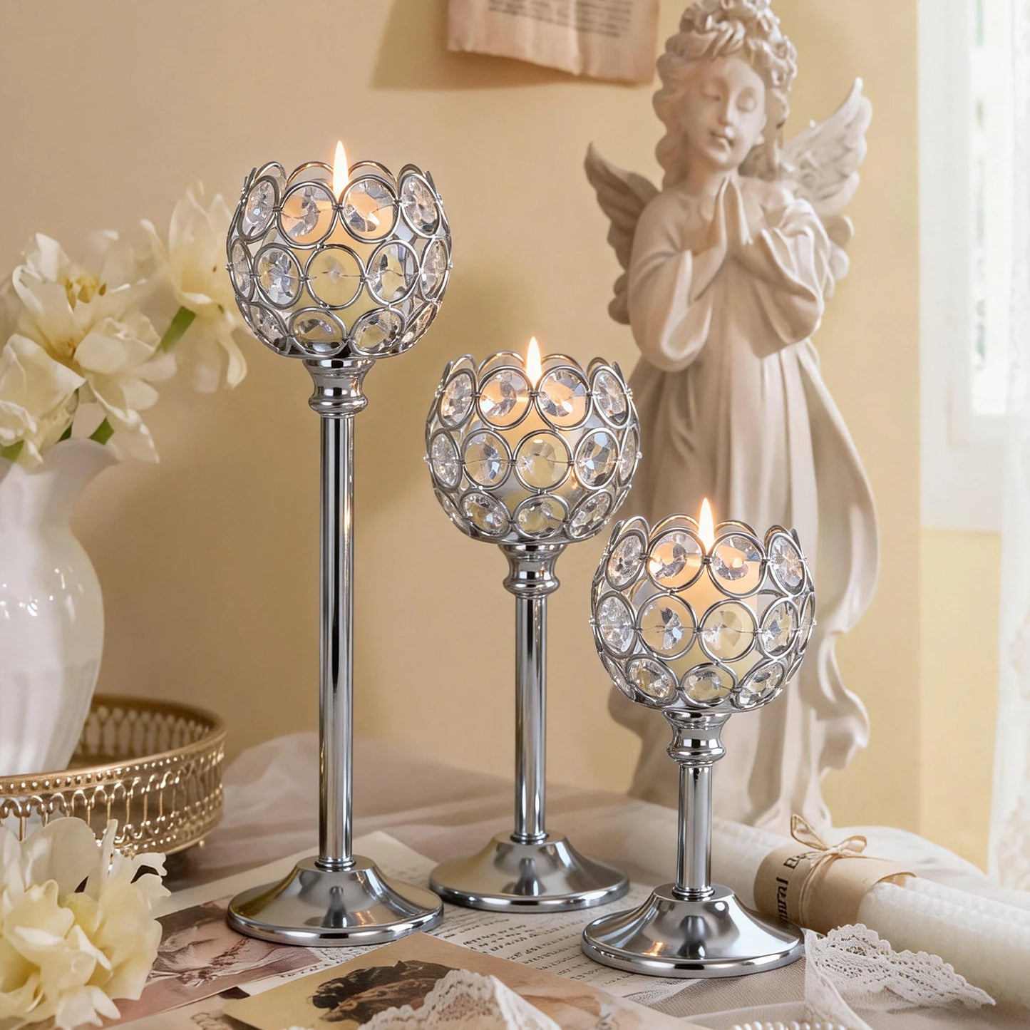 Grandeur Glass Candle Holders