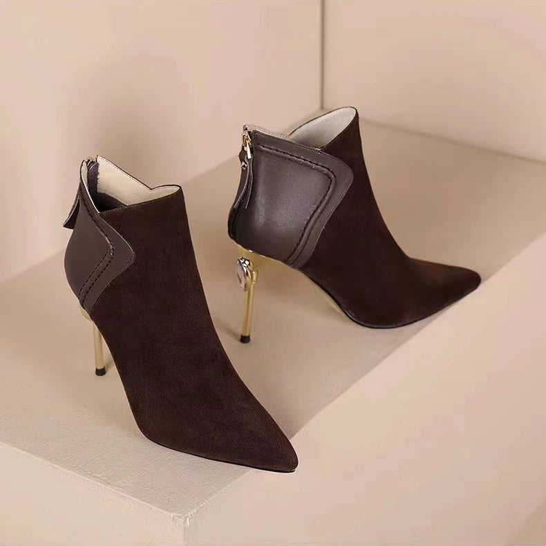 Colette Gold Point Booties