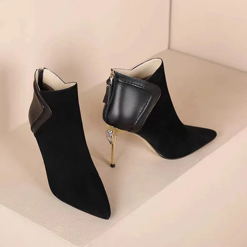 Colette Gold Point Booties