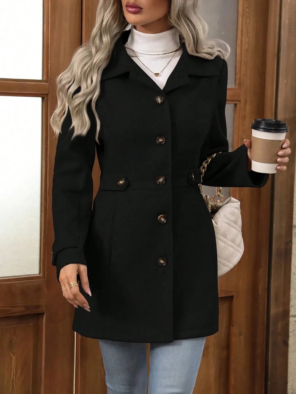 Charlotte Buttoned Trench Coat