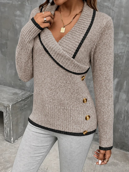 Noémie Wrap Knit Sweater