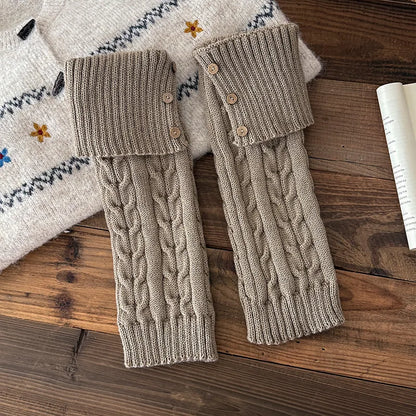 Sylvie Button Knit Leg Warmers