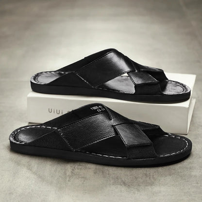Calder Genuine Leather Slides