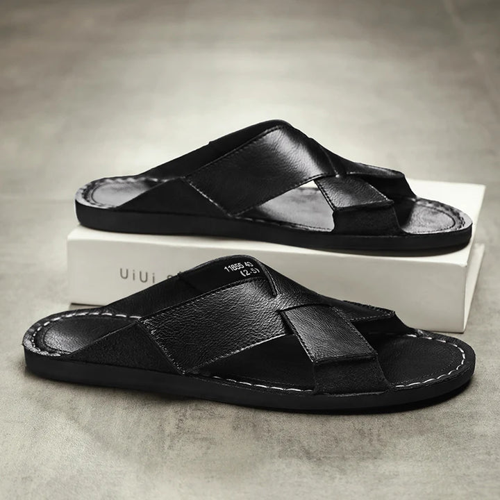 Calder Genuine Leather Slides
