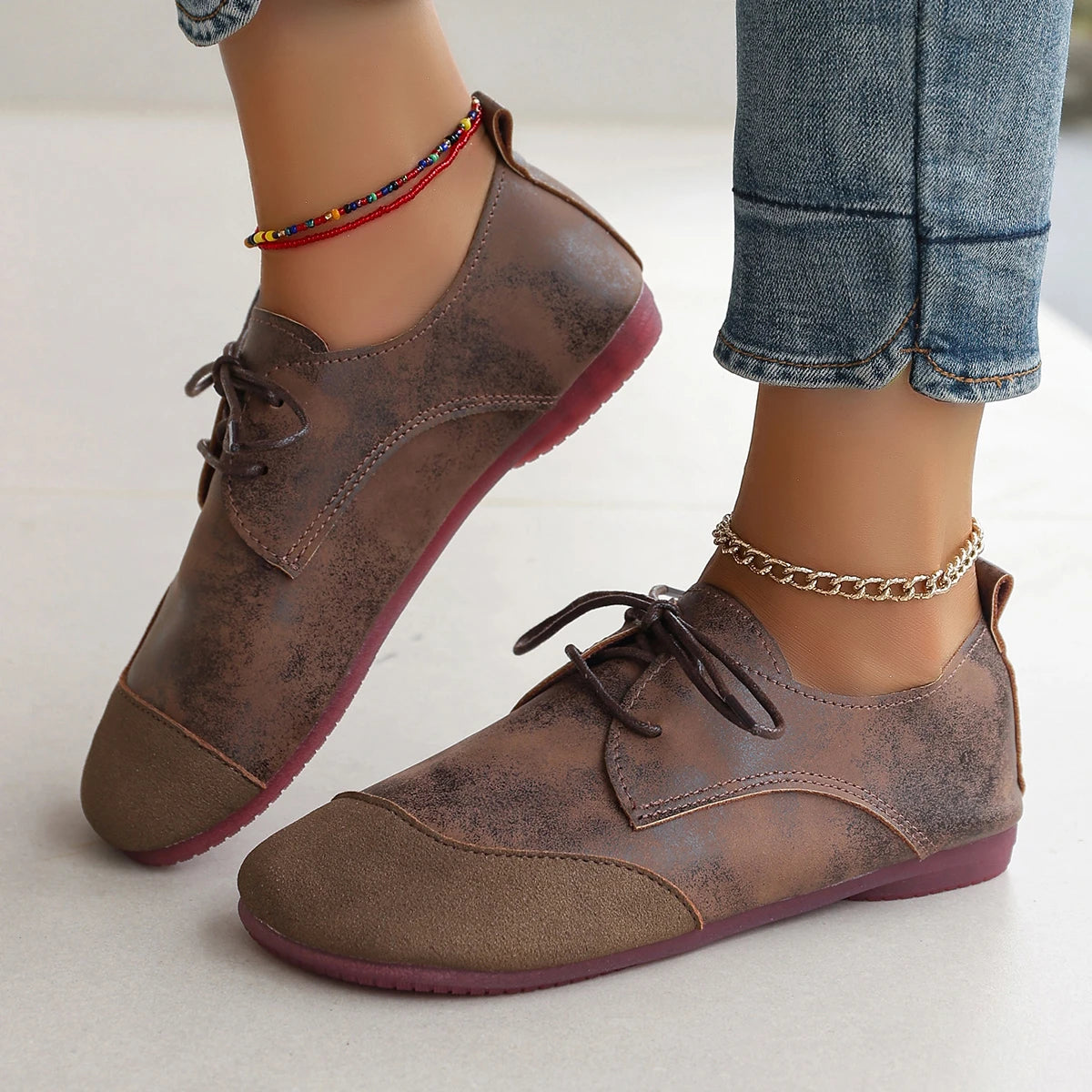 Liana Lace-Up Flats