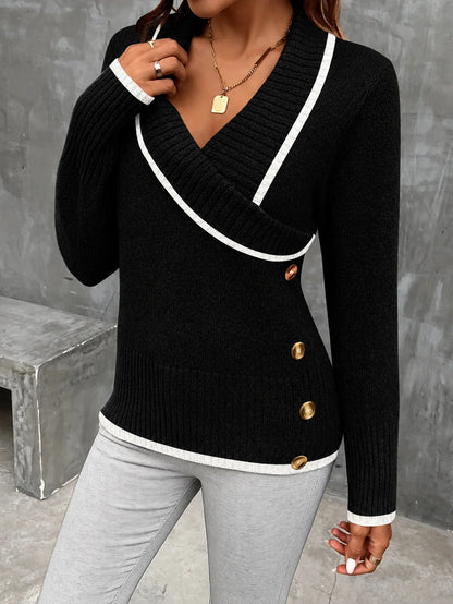Noémie Wrap Knit Sweater