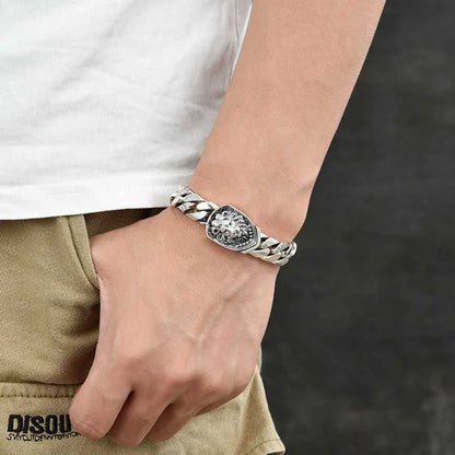 Crowned Guard Silver Bracelet