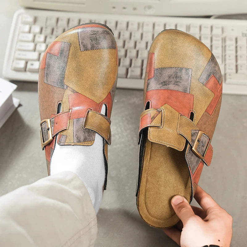 James Artisan Patchwork Clogs