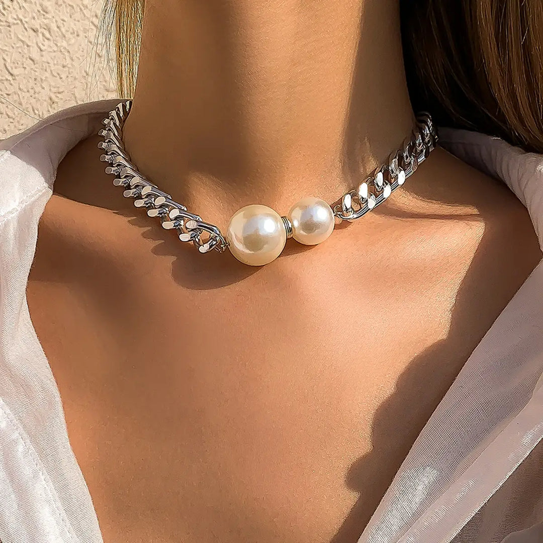 Margaux Pearl Chain Necklace