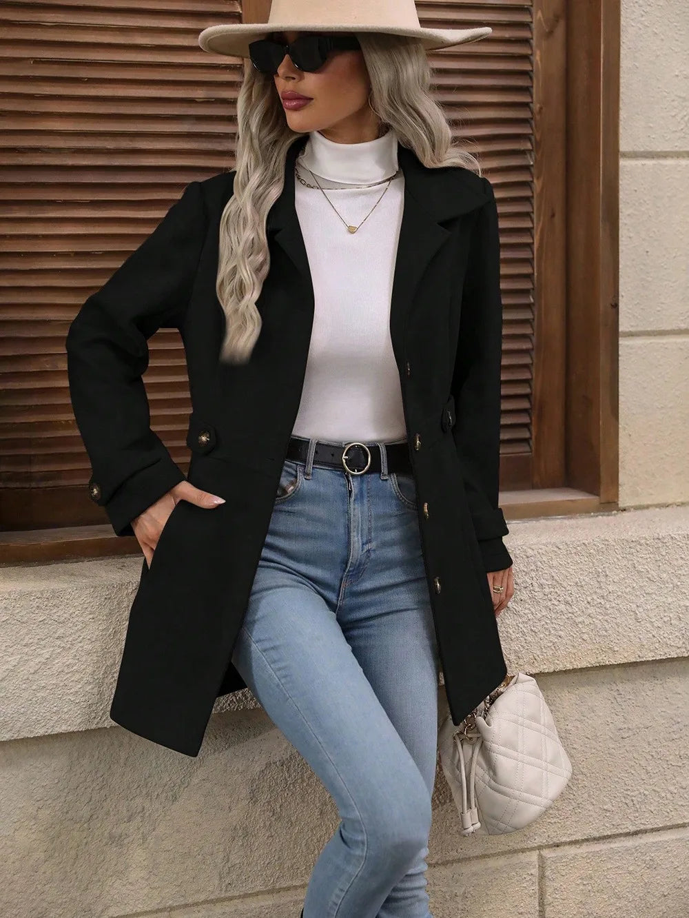 Charlotte Buttoned Trench Coat