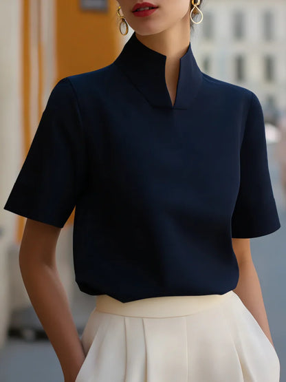 Camille Stand Collar Blouse
