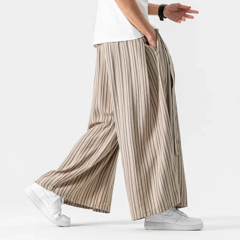 Cipher Stripe Wide-Leg