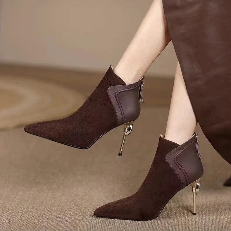 Colette Gold Point Booties