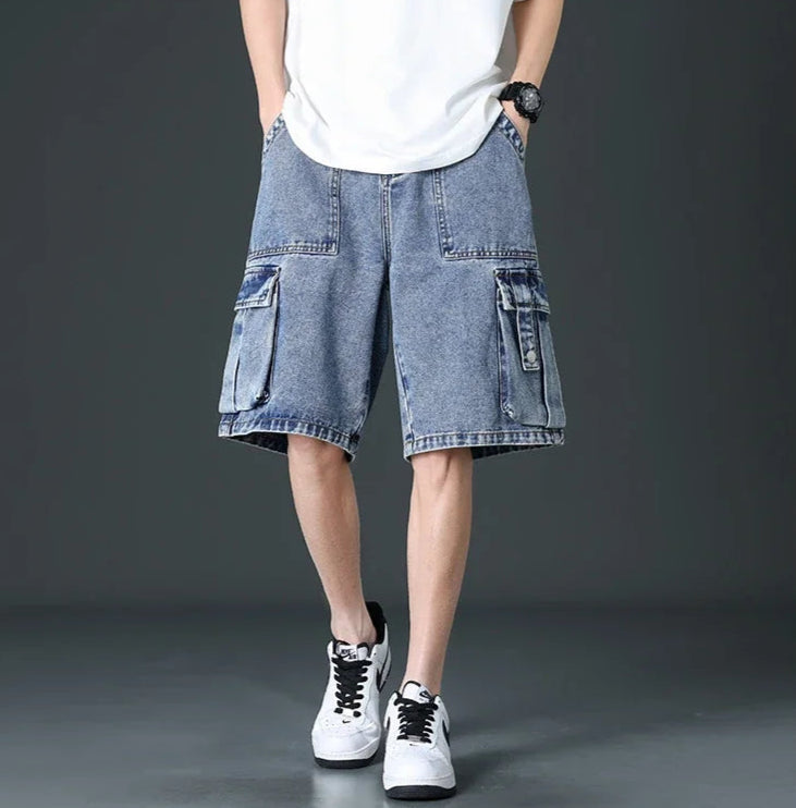 Dustin Denim Cargo Shorts