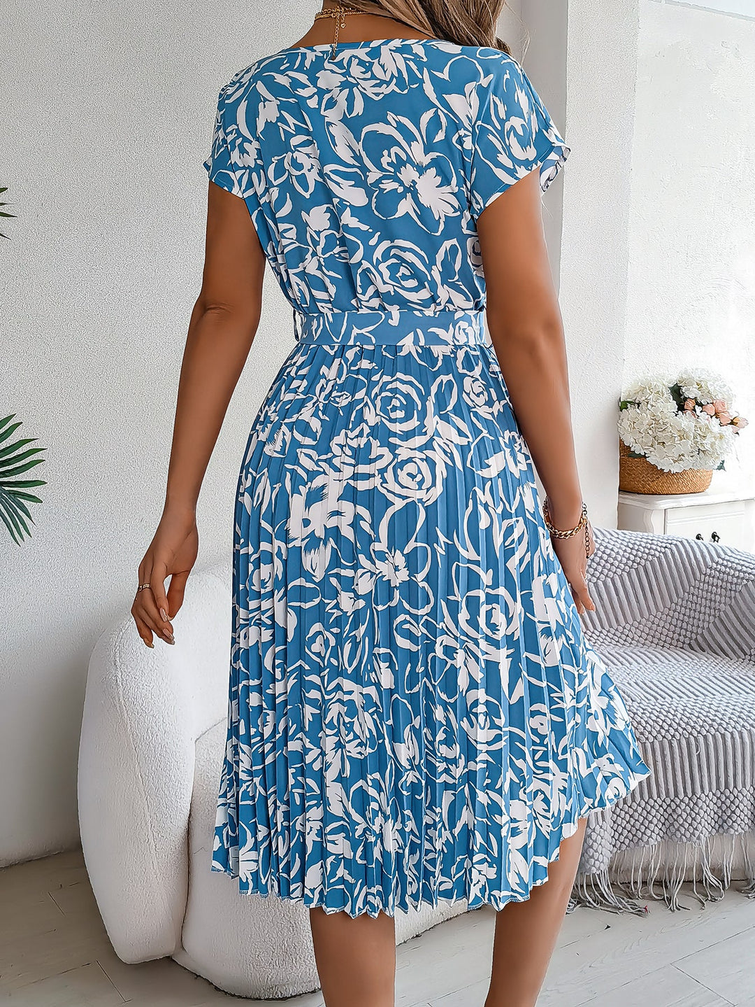 Amelia Garden Pleated Dress