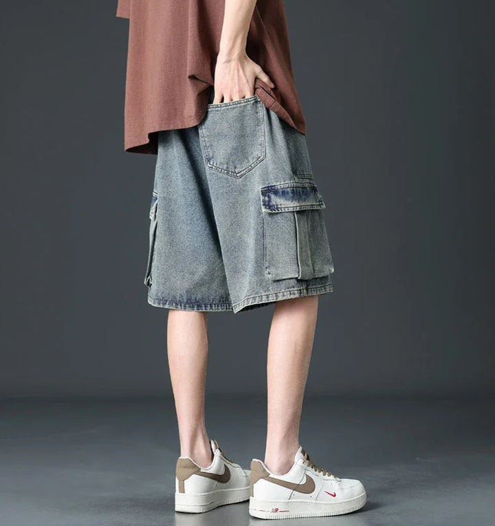 Dustin Denim Cargo Shorts