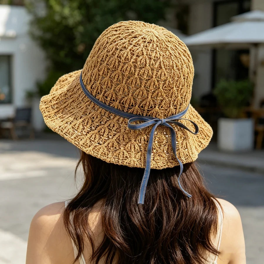 Capri Denim Ribbon Hat