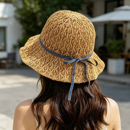 Capri Denim Ribbon Hat