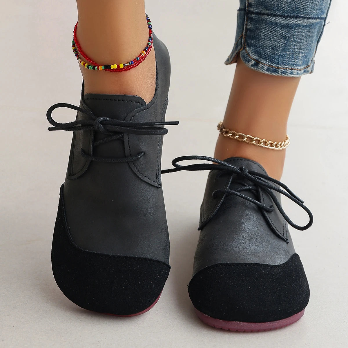 Liana Lace-Up Flats