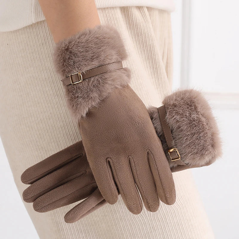 Esmé Fur Accent Gloves