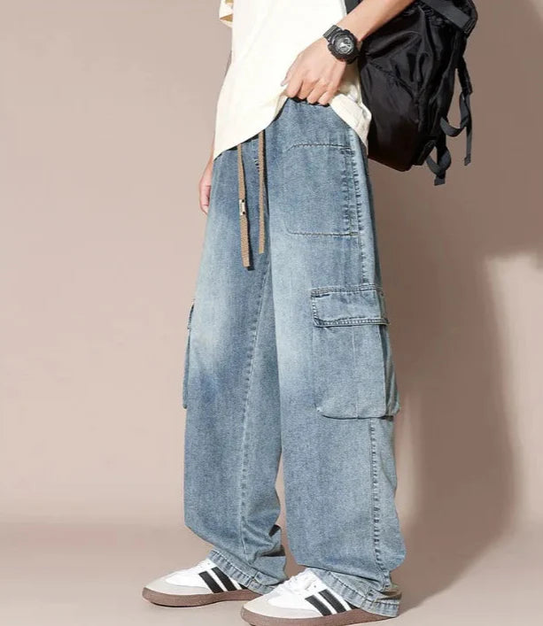 Gridline Cargo Jeans